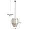 Hello Honey® Black Finish Laminated Capiz Tiered Chandelier